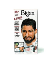 Bigen Ez Color for Men M2 Real Black Kit, box front, easy at-home color solution
