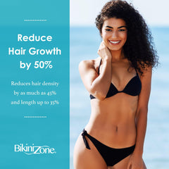 Bikini Zone Hair Growth Inhibitor Cream applied on the face for targeted reduction