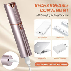 Bikurpia epilator includes two replacement heads for extended maintenance.