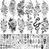 Bilizar 64 sheets temporary tattoos for forearm designs, long-lasting and easy to apply.