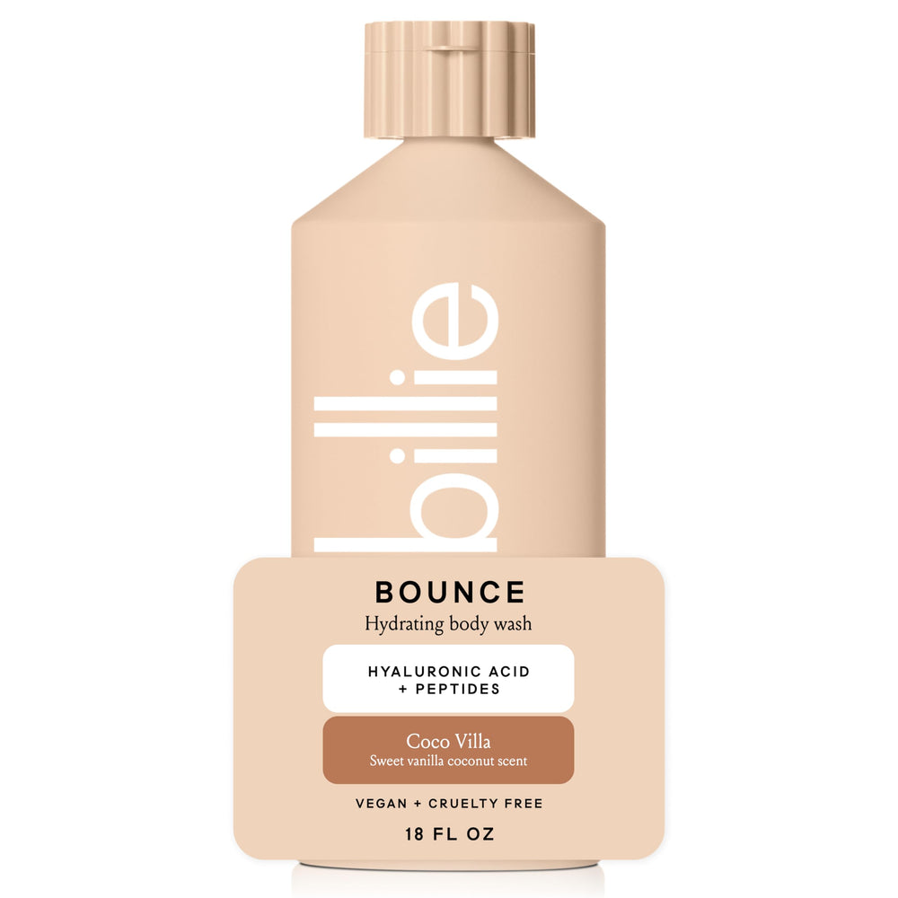 Billie Bounce gel ducha hidratante, espuma suave para limpieza suave.