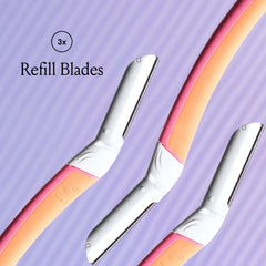 Billie refill blades with safety micro-guards protect skin during dermaplaning.