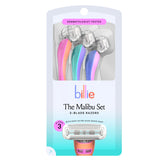Billie Malibu Set razor head close-up showing smooth design for easy shaving