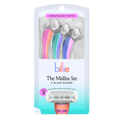 Billie Malibu Set razor head close-up showing smooth design for easy shaving
