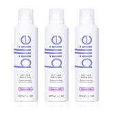 Billie SkyFoam shave gel activates into lavender-milk foam for a smooth shave.