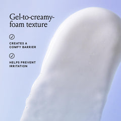 Billie V Smooth clear gel allowing visibility while shaving delicate skin.