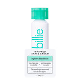 Billie Whipped Shave Cream bottle front for a smooth shave with reduced bumps