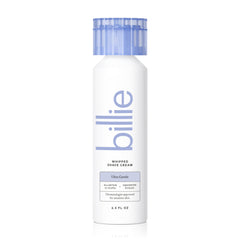 Billie whipped shave cream ultra gentle jar showing fluffy texture for sensitive skin