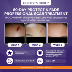 BIOCORNEUM Silishield application on skin demonstrates easy scar gel use
