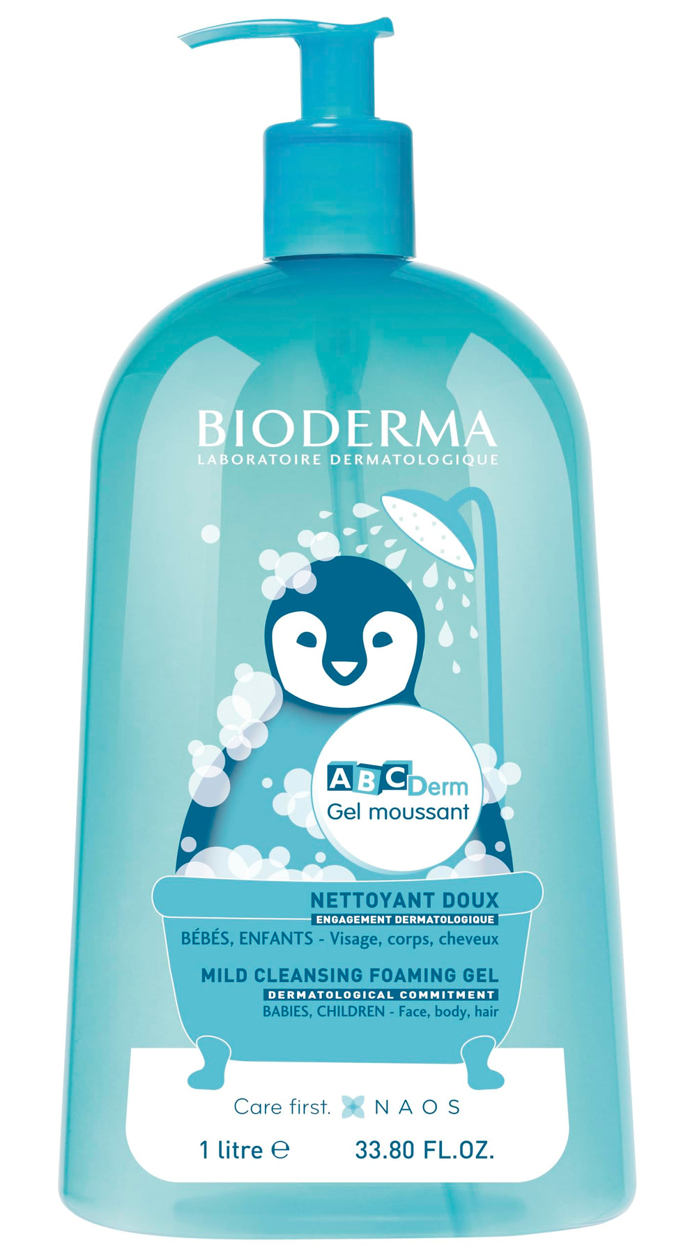 Bioderma ABCDerm Foaming Gel gently cleanses babies during bath time
