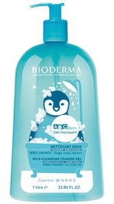 Bioderma ABCDerm Foaming Gel gently cleanses babies during bath time