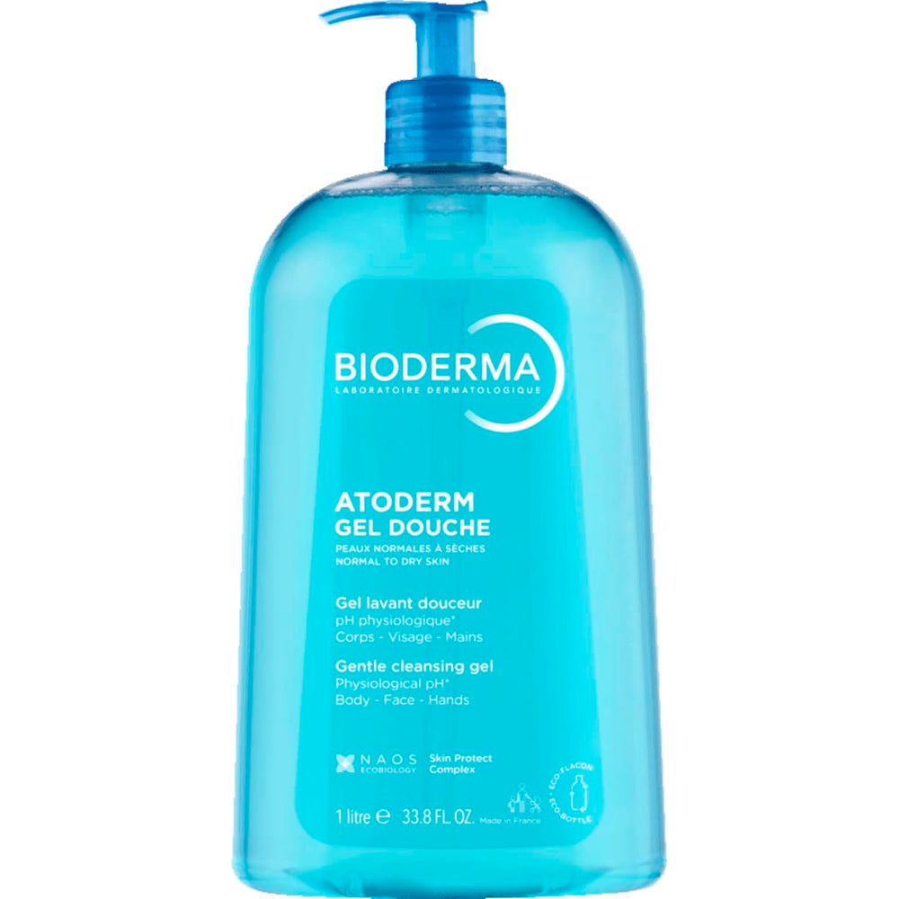 Bioderma Atoderm Hydrating Shower Gel bottle with moisturizing formula for daily cleansing