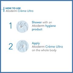 Application swatch of Bioderma Atoderm Ultra Cream on skin for immediate comfort.