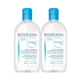 Bioderma Hydrabio H2O bottle close-up highlighting hydrating micellar formula for sensitive skin.