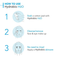 Bioderma Hydrabio H2O eye makeup removal for sensitive eyes.