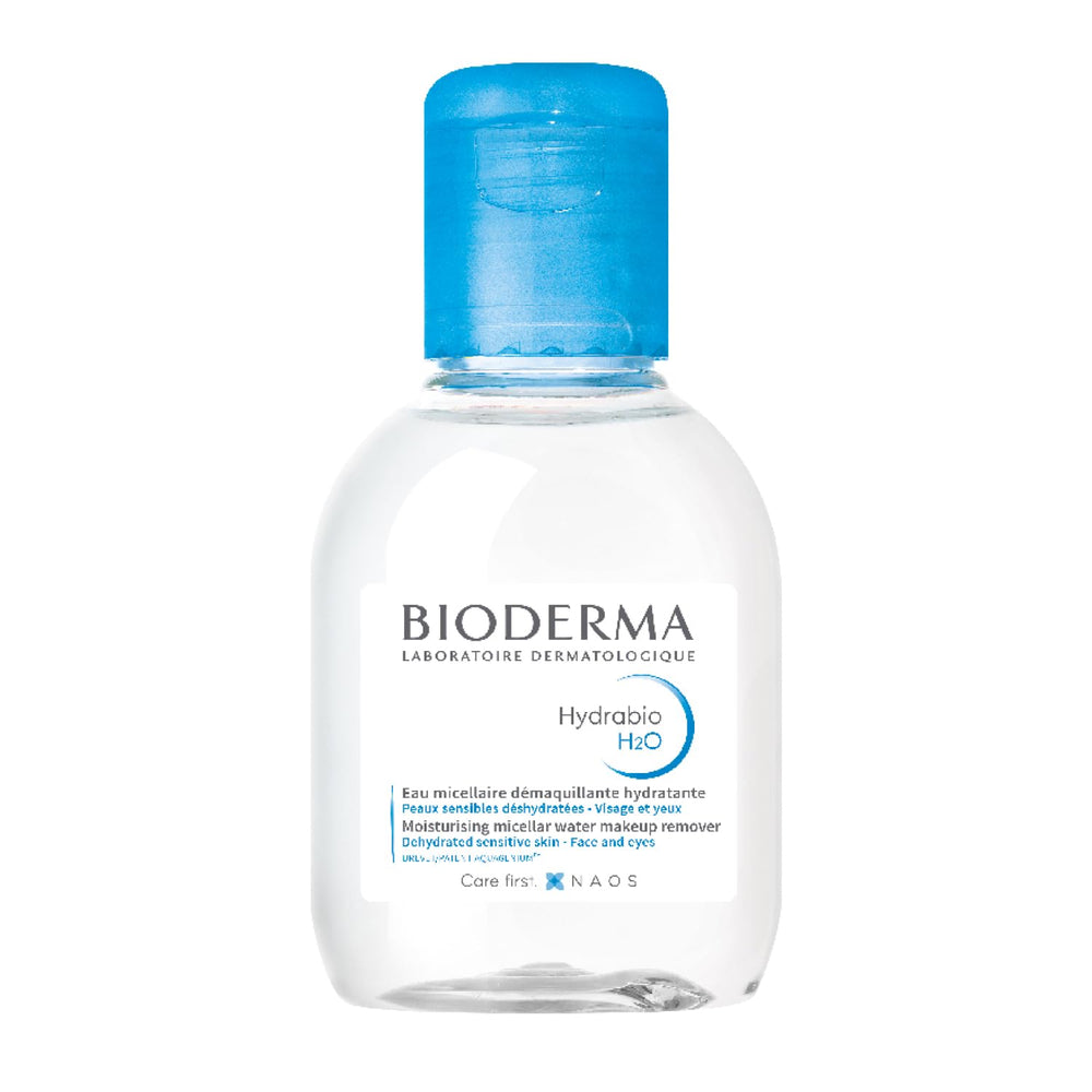 Bioderma Hydrabio H2O travel-size micellar water bottle for cleansing and makeup removal