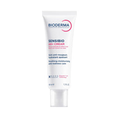 Bioderma Sensibio AR+ Cream bottle shows soothing anti-redness care with light texture.