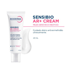 Close-up of Sensibio AR+ Cream texture indicating quick absorption.