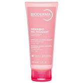 Bioderma Sensibio foaming gel micellar bottle pour demonstrates gentle cleansing for sensitive skin