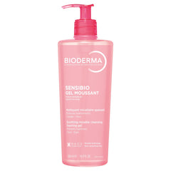 Bioderma Sensibio: gel espumoso para limpieza suave, piel sensible sin irritación.