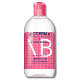 Bioderma Sensibio H2O limited edition bottle designed with Victoria Beckham for gentle cleansing.