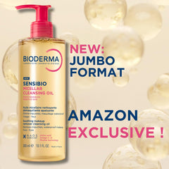 Bioderma Sensibio Micellar Cleansing Oil removing waterproof makeup around the eyes.