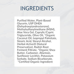 Close up of BIOLABS PRO DHEA Cream texture showing a light, non-greasy finish.