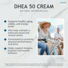 BIOLABS PRO DHEA Cream USA-made label indicating quality and purity.