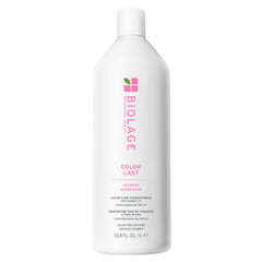 Biolage Color Last shampoo bottle promoting color-safe cleansing and lasting shine.
