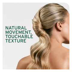 Biolage Complete Control Hairspray on hair showing brushable volume