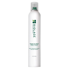 Biolage Freeze Fix hairspray aerosol delivers quick-drying hold for all hair types.