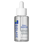 Biolage Full Rescue Serum bottle dispensing for easy scalp application.