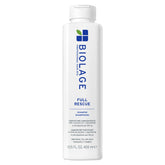 Biolage Full Rescue Shampoo bottle close-up for fuller hair benefits