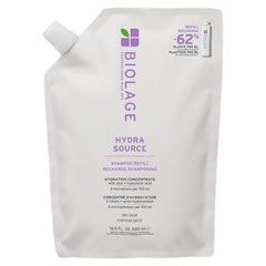 Biolage Hydra Source refill bottle showing hydrating formula for dry hair