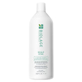 Biolage Scalp Sync Clarifying Shampoo bottle showing residue-free cleansing for refreshed hair.