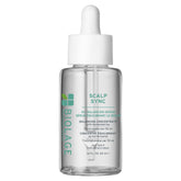 Biolage Scalp Sync oil-balancing serum bottle shown for oil control between washes.