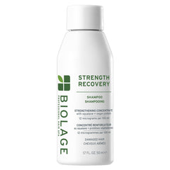 Biolage Strength Recovery Shampoo bottle illustrating product packaging and branding