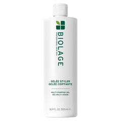 Biolage Styling Gelée bottle on shelf showing smooth hold and shine