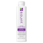 Biolage Ultra Hydra Source conditioner bottle ready for hydrating dry hair.