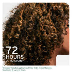 Biolage Ultra Hydra Source conditioner dispensing cap close-up for easy application.