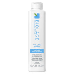 Biolage Volume Boost Conditioner bottle front view shows weightless moisture and root lift