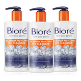 Biore blemish fighting ice cleanser bottle with cooling action for refreshed skin.
