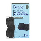 Biore charcoal nose strip close-up showing instant pore unclogging