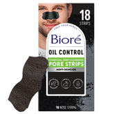 Bioré Men's Charcoal Pore Strips applied for full-face coverage.