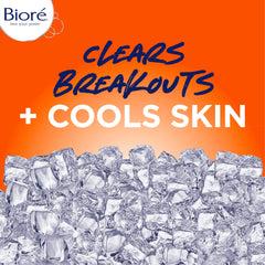 Biore salicylic acid action graphic indicating breakout-prone skin support