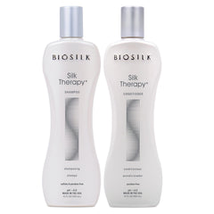 BioSilk Silk Therapy kit de champú y acondicionador para brillo radiante.