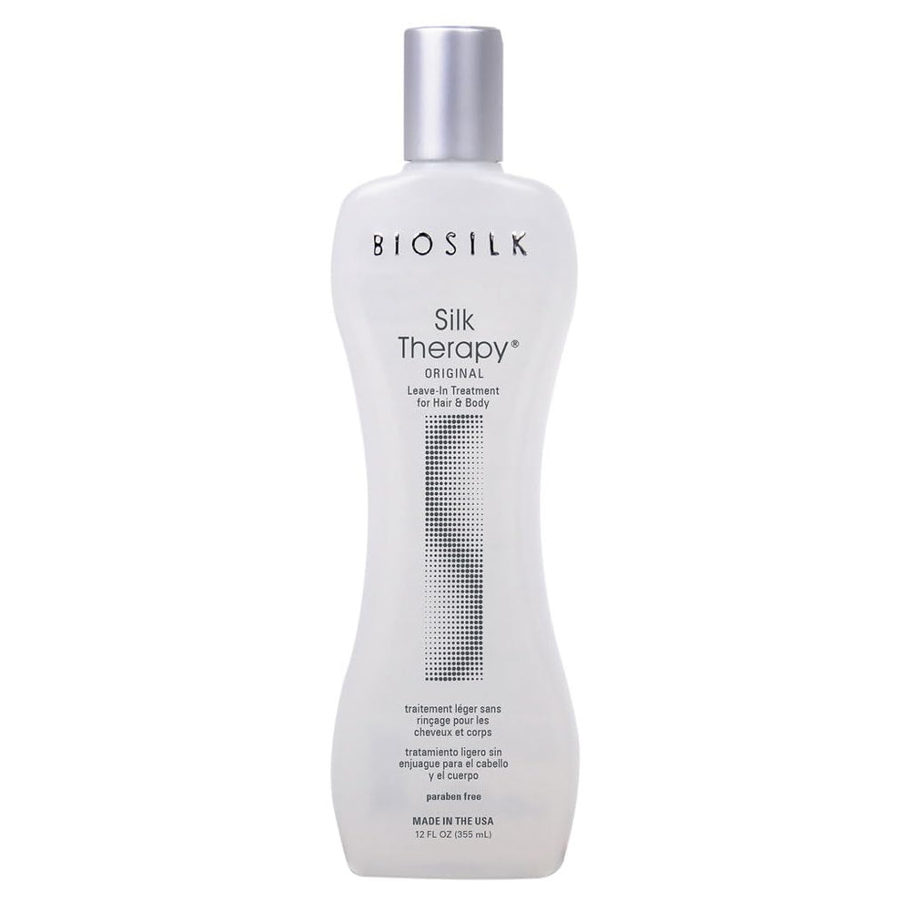 BioSilk Silk Therapy Original Cure bottle for weightless leave-in shine protection.
