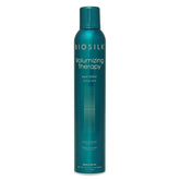 BioSilk Terapia Voluminizadora: botella y aplicación para volumen y brillo duradero.