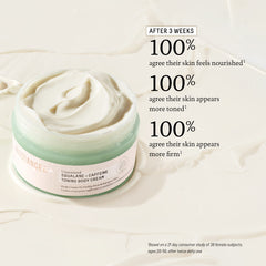 Cream applied in circular motions to target firmness and elasticity
