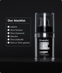 Biotulin Supreme Skin Gel with hyaluronic acid for hydration and plumping.